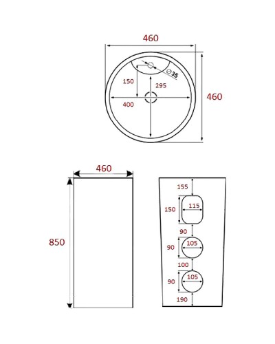 Раковина Mira 46 MR-4747NP Белая