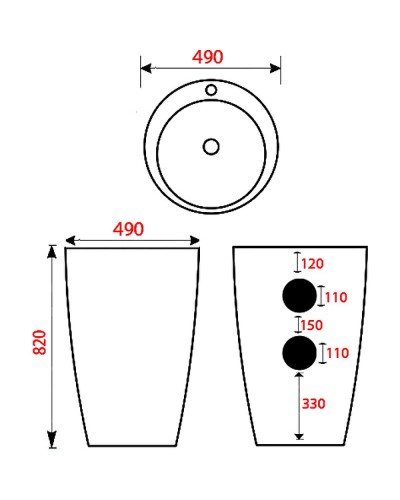 Раковина Mira 49 MR-4949NP Белая
