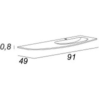 Раковина Cezares Soho 91 R 50224 Bianco