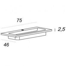 Раковина Cezares 75 50169 Bianco