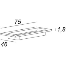 Раковина Cezares 75 50201 Bianco