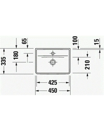 Раковина Duravit D-Neo 45 0738450041 Белая