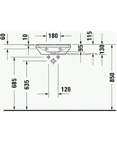 Раковина Duravit D-Neo 45 0738450041 Белая