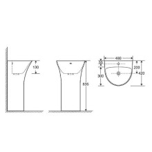 Раковина CeramaLux 48 G-307G Черная
