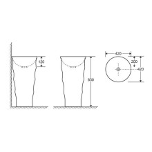 Раковина CeramaLux 42 G-309 Белая