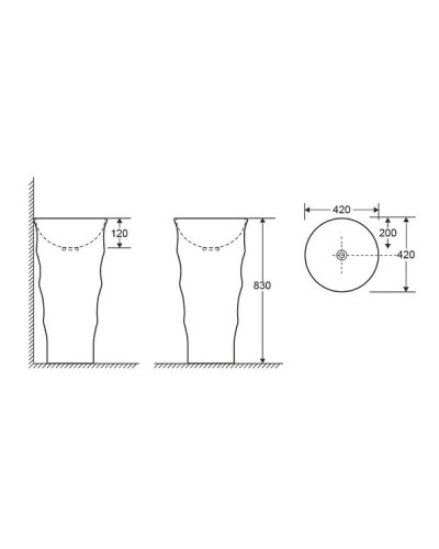 Раковина CeramaLux 42 G-309 Белая