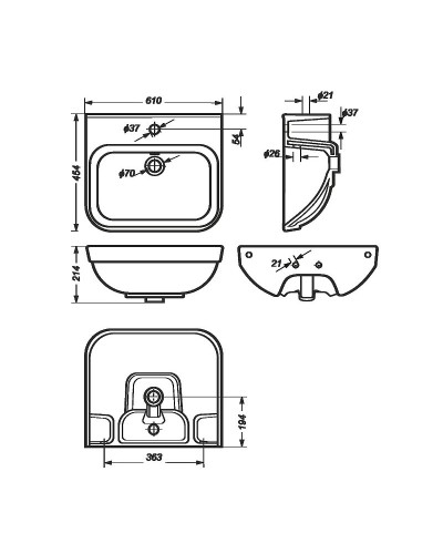 Раковина Sanita Luxe Next 60 NXTSLWB01 Белая