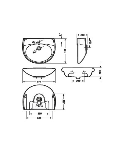 Раковина Sanita Виктория 60 VIC55SAWB01 Белая