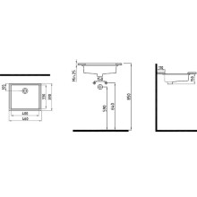Раковина Bien Infinitum 46 INLA04001FD0W5000 Белая