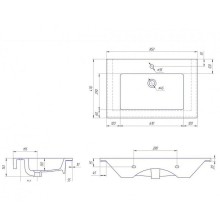 Раковина Grossman Kirovit Оскар 85 У18298 Белая