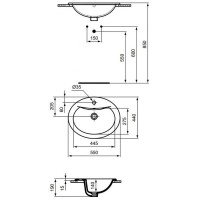Раковина Vidima Sirius 55 W502361 Белая