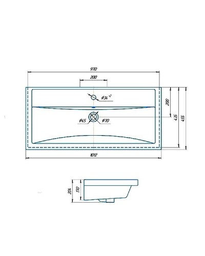 Раковина Grossman Kirovit Фостер 100 30513 Белая