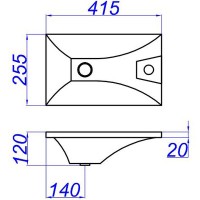 Раковина Aqwella Malaga 42 Mal.04.04.D Белая