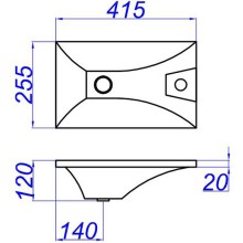 Раковина Aqwella Malaga 42 Mal.04.04.D Белая