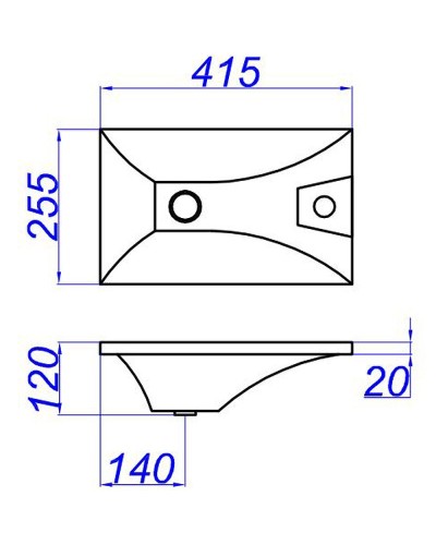 Раковина Aqwella Malaga 42 Mal.04.04.D Белая