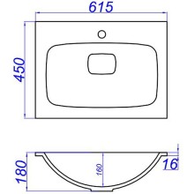 Раковина Aqwella Malaga 60 Mal.06.04.D Белая