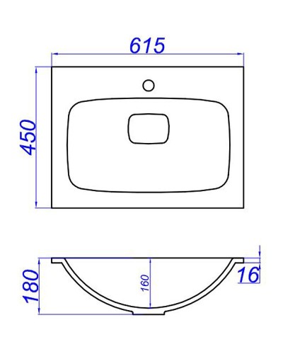 Раковина Aqwella Malaga 60 Mal.06.04.D Белая