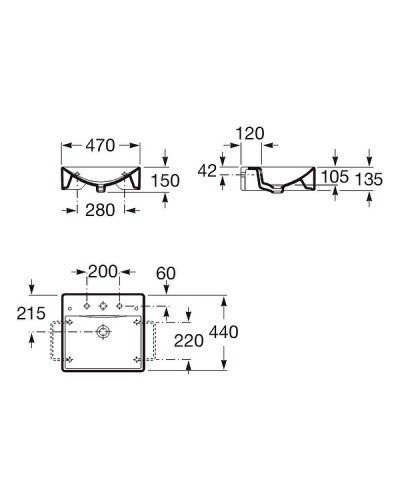 Раковина Roca Diverta 47 327111000 Белая
