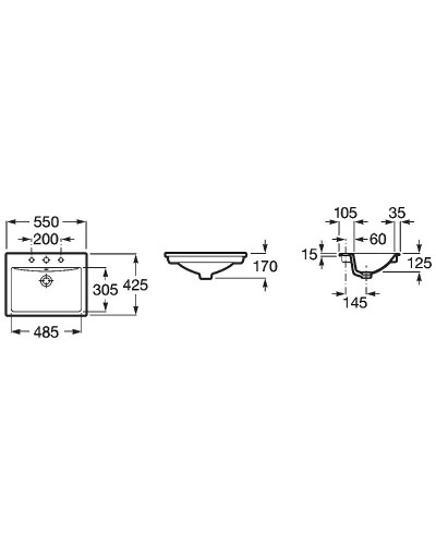 Раковина Roca Diverta 55 32711600Y Белая