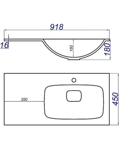 Раковина Aqwella Malaga 90 Mal.09.04.D-R Белая
