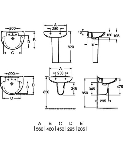 Раковина Roca Victoria 56 32739300Y Белая