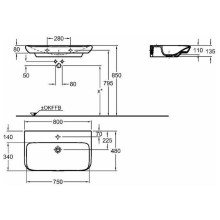 Раковина Geberit myDay 80 125480600 Белая