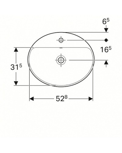 Раковина Geberit VariForm 55 500.720.01.2 Белая