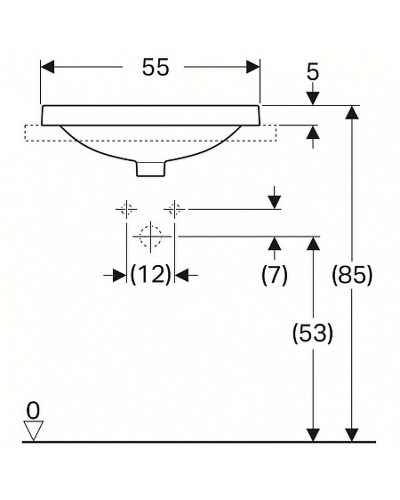 Раковина Geberit VariForm 55 500.720.01.2 Белая