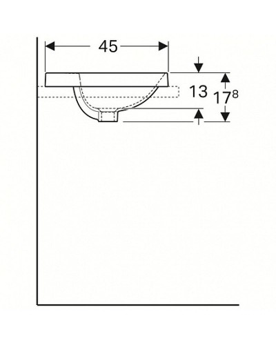 Раковина Geberit VariForm 55 500.720.01.2 Белая