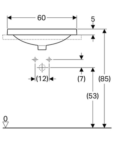 Раковина Geberit VariForm 60 500.728.01.2 Белая