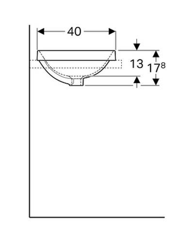 Раковина Geberit VariForm 60 500.728.01.2 Белая