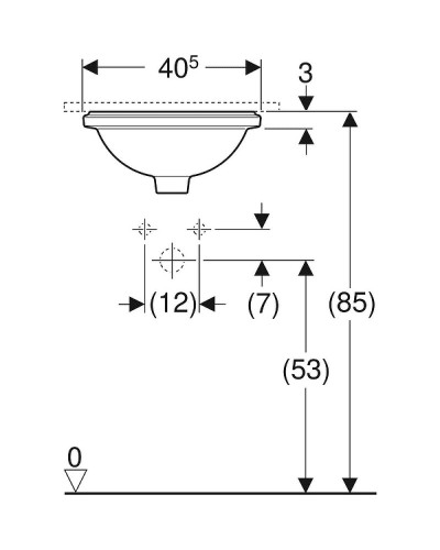 Раковина Geberit VariForm 40 500.744.01.2 Белая