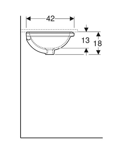 Раковина Geberit VariForm 40 500.744.01.2 Белая