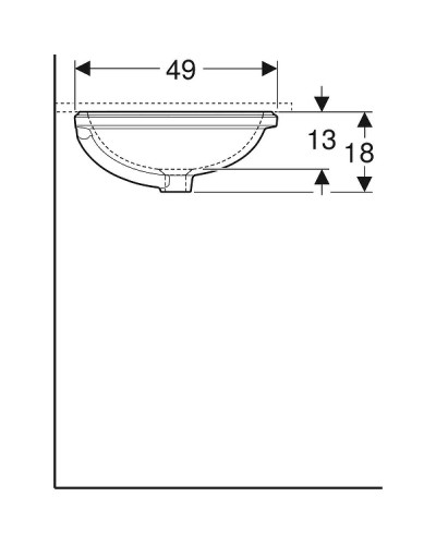 Раковина Geberit VariForm 62 500.756.01.2 Белая