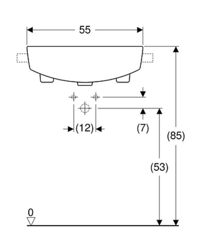 Раковина Geberit VariForm 55 500.681.01.1 Белая