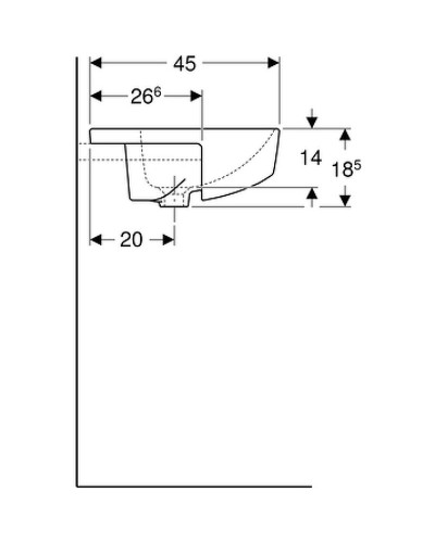 Раковина Geberit VariForm 55 500.681.01.1 Белая