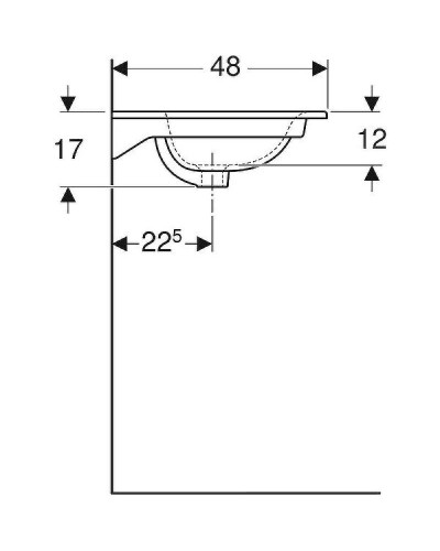 Раковина Geberit Renova Plan 80 122280000 Белая