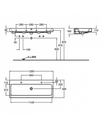 Раковина Geberit iCon 120 124020000 Белая