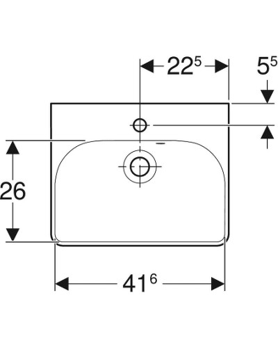 Раковина Geberit Smyle Square 500.222.01.1 Белая