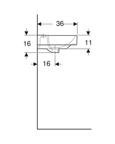 Раковина Geberit Smyle Square 500.222.01.1 Белая
