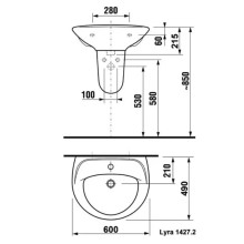 Раковина Jika Lyra 60 1427.2.000.104.9 Белый