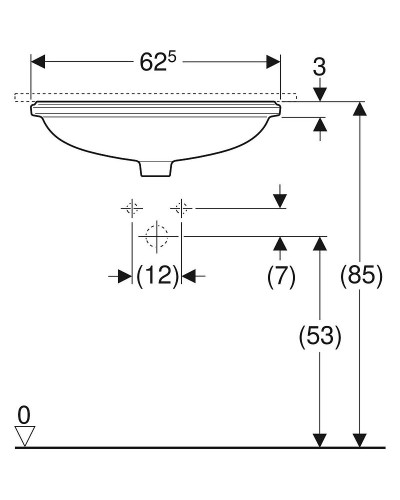 Раковина Geberit VariForm 62 500.758.01.2 Белая