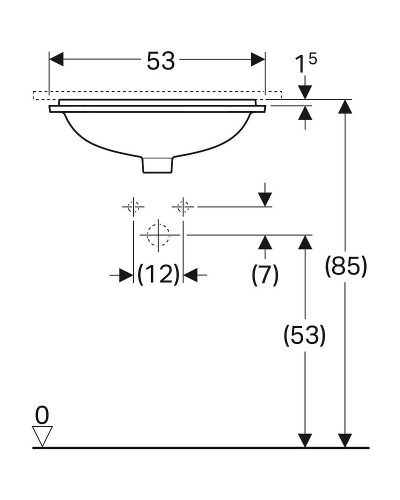 Раковина Geberit VariForm 53 500.760.01.2 Белая