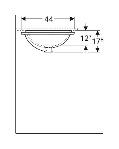 Раковина Geberit VariForm 53 500.760.01.2 Белая