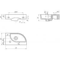 Раковина Cersanit Cameo 45 R S-UM-CAM45/1-w Белая
