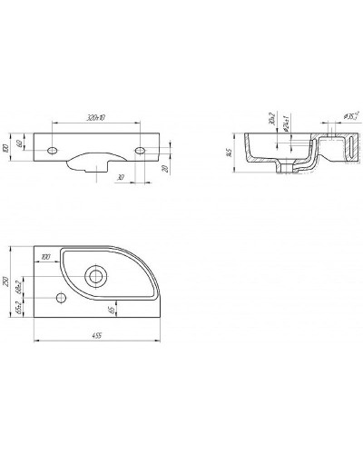Раковина Cersanit Cameo 45 R S-UM-CAM45/1-w Белая