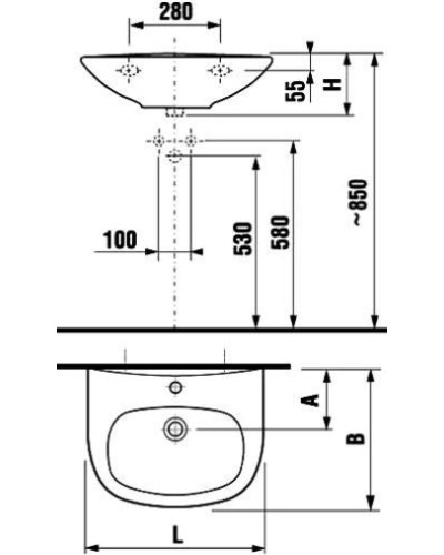 Раковина Jika Zeta 60 8.1039.2.000.104.9 Белая