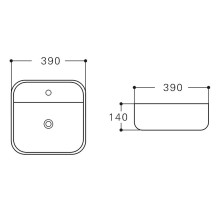 Раковина Aquanet City-2-MB 39 273669 Черная матовая