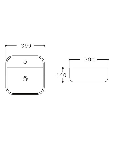 Раковина Aquanet City-2-MB 39 273669 Черная матовая