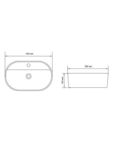 Раковина Aquanet Lake-2-MB 50 273672 Черная матовая